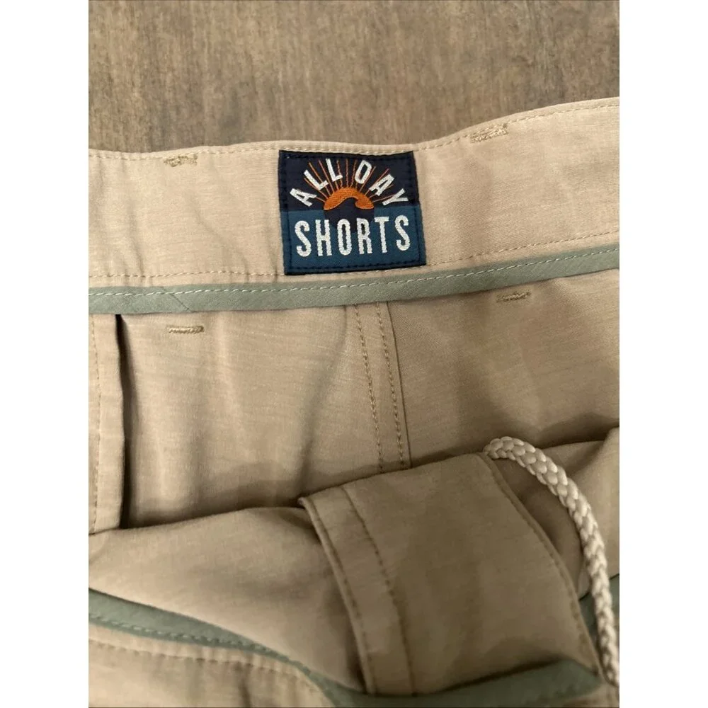 Faherty Shorts Men 40‎ Beige All Day Performance Hybrid Drawstring Lightweight